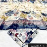 Floral Printed Lawn Suit with Chiffon Dupatta